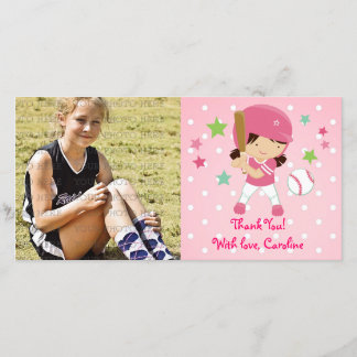 Merci Girly du base-ball personnalisé