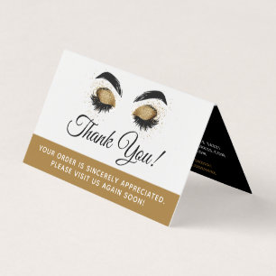 Merci Glamour or Oeil Lashes Brosse Carte