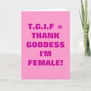 MERCI GODDESS JE SUIS FEMME !