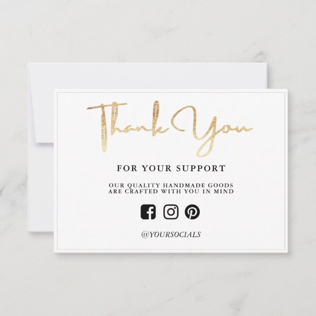 Merci Gold Lumière Support personnalisé (Devant)