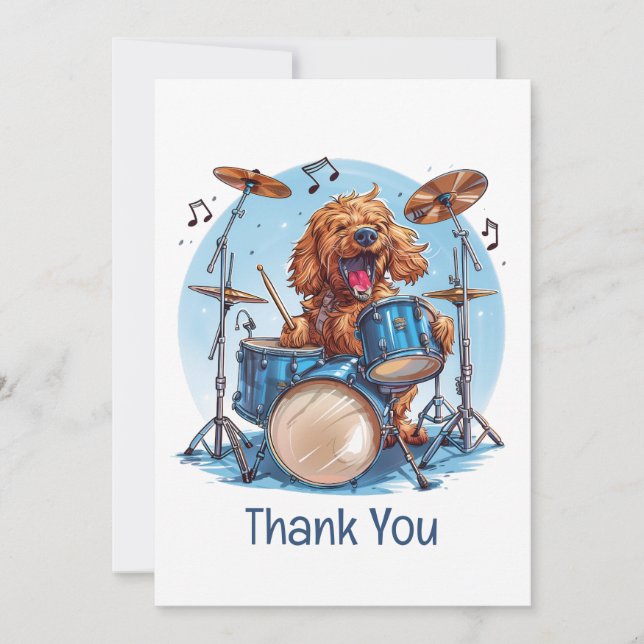 Merci Goldendoodle Chien Jouant de la Batterie (Devant)