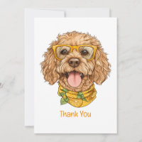 Merci Goldendoodle Chien Lunettes de Soleil Orange