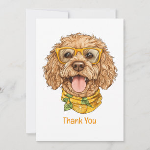 Merci Goldendoodle Chien Lunettes de Soleil Orange