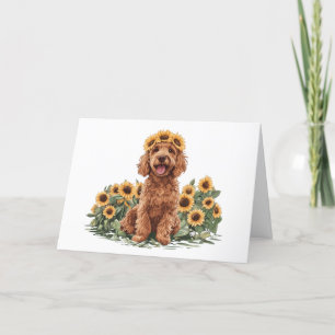 Merci Goldendoodle Chien Tournesol Couronne