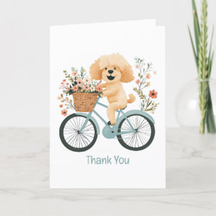 Merci Goldendoodle Chien Vélo Fleurs de printemps