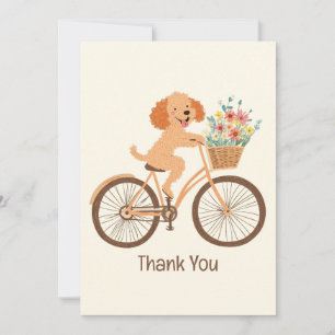 Merci Goldendoodle Chien Vélo Fleurs de printemps