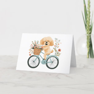 Merci Goldendoodle Chien Vélo Fleurs de printemps