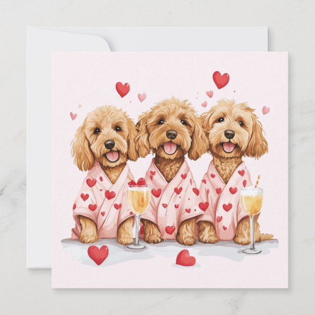 Merci Goldendoodle Chiens de la Saint-Valentin (Devant)