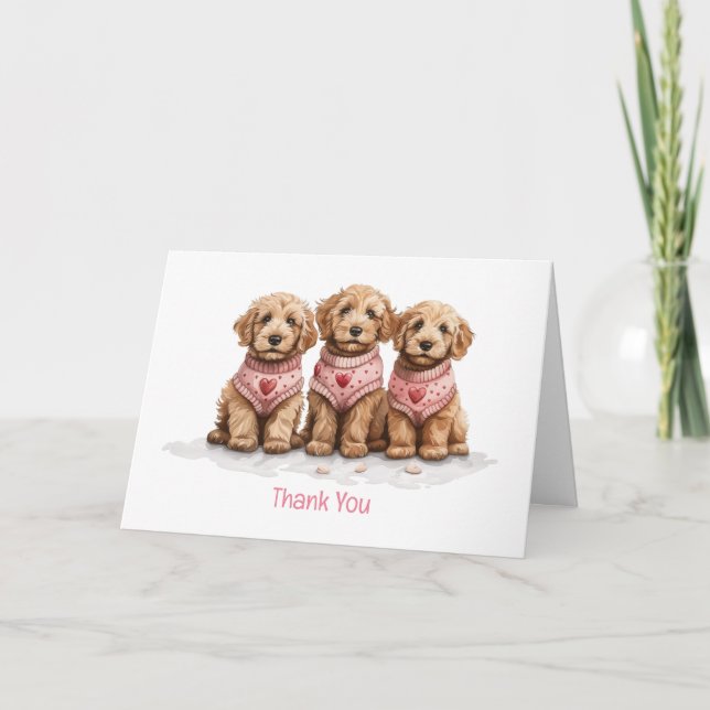 Merci Goldendoodle Chiens Saint-Valentin (Devant)