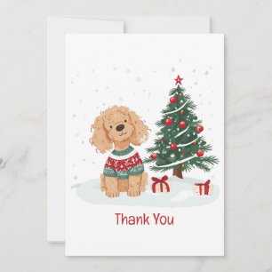 Merci Goldendoodle de Noël