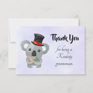 Merci Groomsman avec Koala Pun