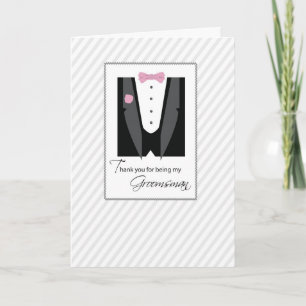 Merci Groomsman, Couleur Rose