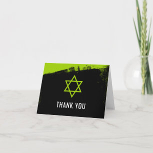 Merci grunge de Mitzvah de barre de noir de vert