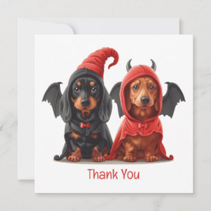 Merci Halloween Dachshund Chiens Devil Bat