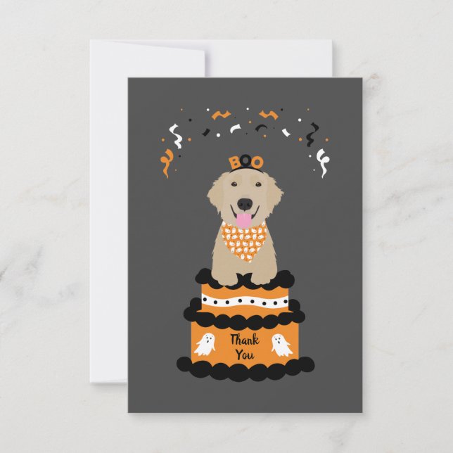 Merci Halloween Golden Retriever Éffrayant fantôme (Devant)