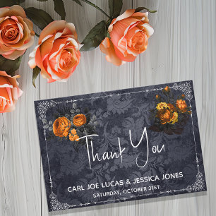 Merci Halloween Mariage Orange Rose