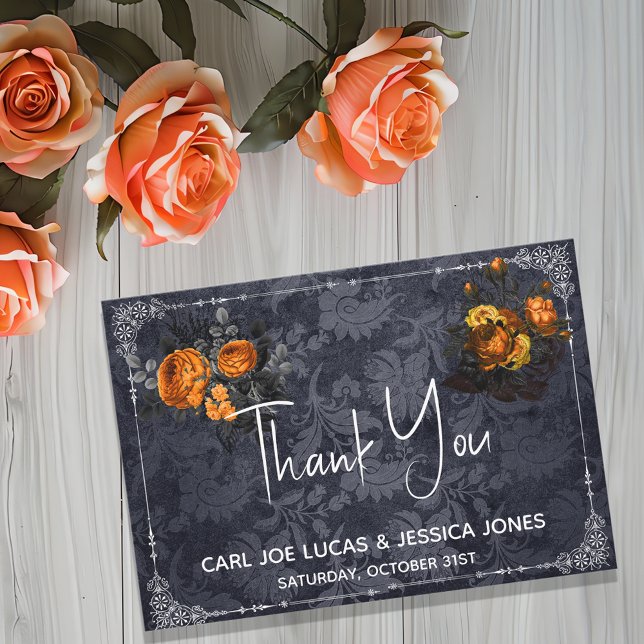 Merci Halloween Mariage Orange Rose (Créateur téléchargé)