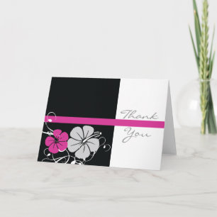 Merci Hibiscus noir et rose