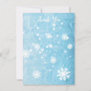 Merci Hiver Snowflake Serif Texte Carte Plat