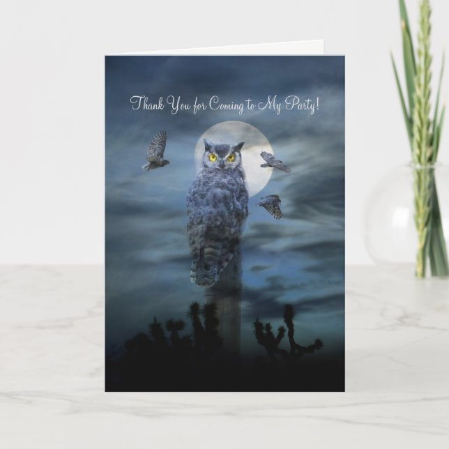 Merci Humoristique D'Être Venu À Ma Carte De Fête (Devant)