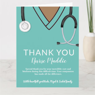 Merci infirmière et carte de médecin