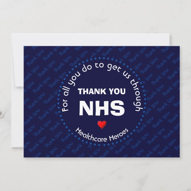 Merci Infirmières NHS Health Care Heroes CUSTOM Na (Devant)