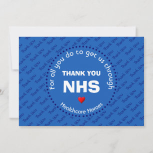 Merci Infirmières NHS Héros de la santé CUSTOM Ble