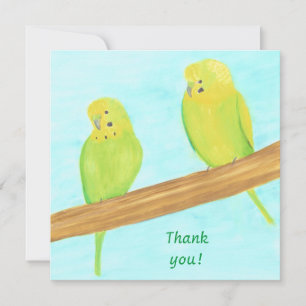 Merci, Inséparables Cartes Parakeets