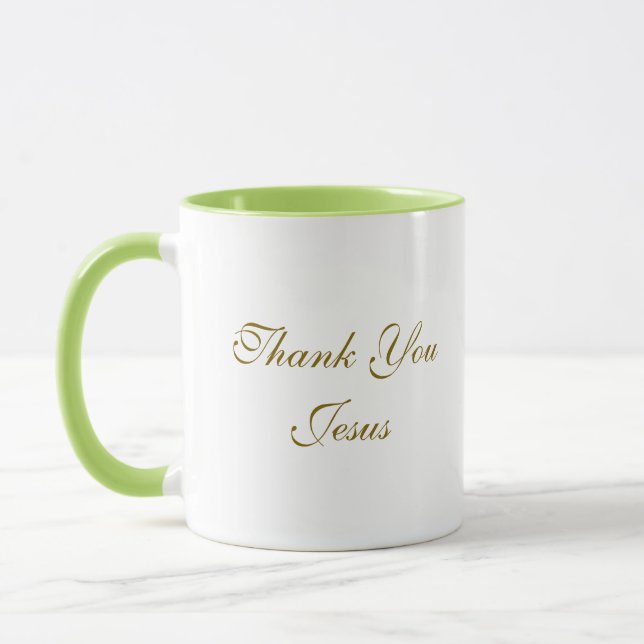 Merci Jésus, Mug de foi chrétienne traditionnelle  (Gauche)