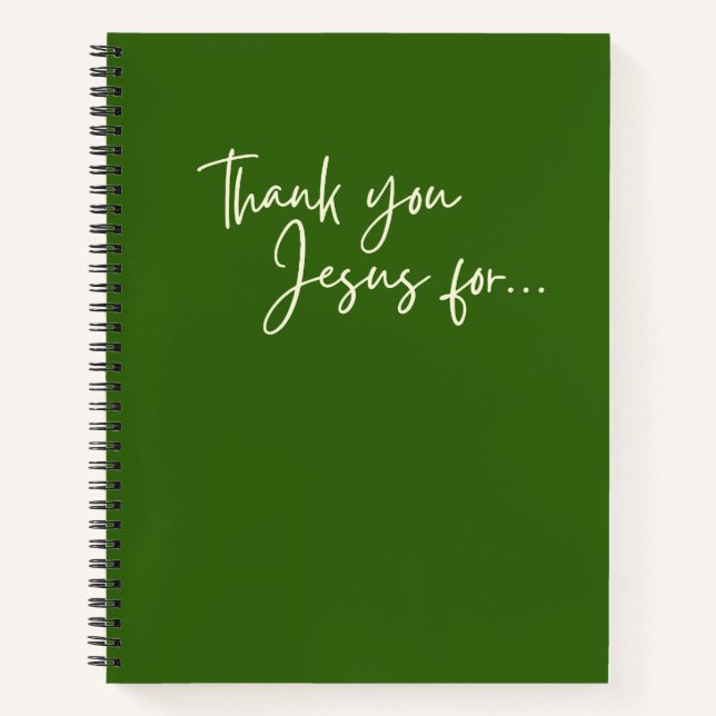 merci Jésus pour... gratitude journal carnet (Devant)