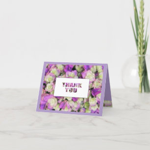 Merci Joli Fleurs Violet Gras Texte