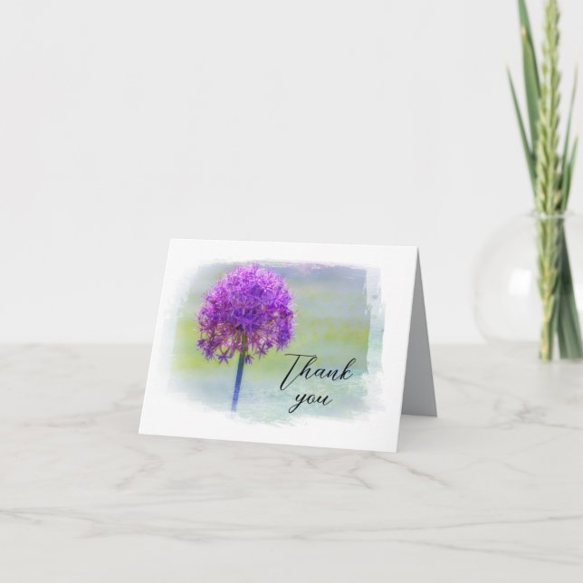 Merci Joli violet Fleur Photo Art (Devant)