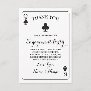 Merci Jouer aux cartes King Queen Ace of Clubs