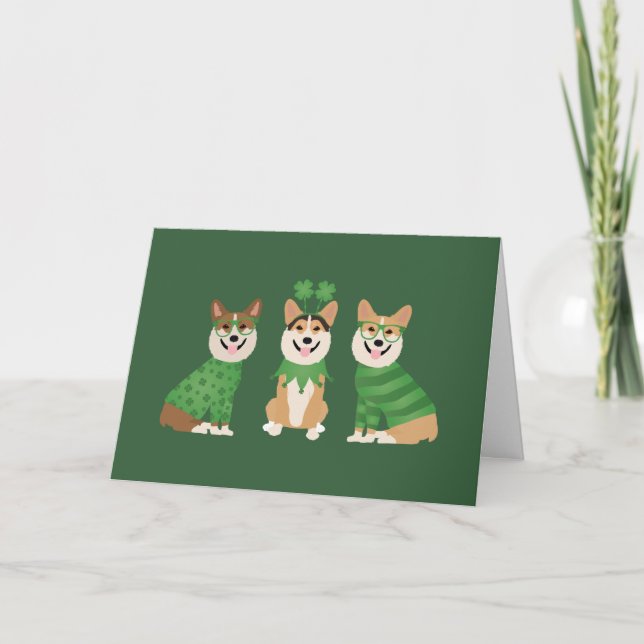 Merci Jour de la Saint Patrick Pembroke Welsh Corg (Devant)