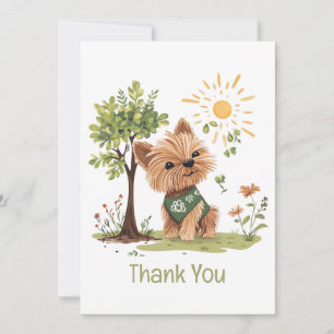 Merci Jour des terres Yorkie Chien Jardinage