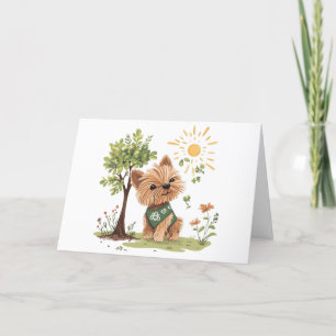 Merci Jour des terres Yorkie Chien Jardinage