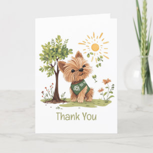 Merci Jour des terres Yorkie Chien Jardinage
