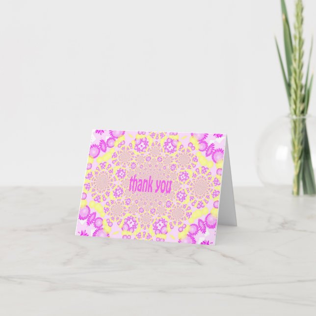 Merci kaléidoscope (jaune et rose/violet) (Devant)