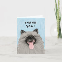 Merci Keeshond souriant