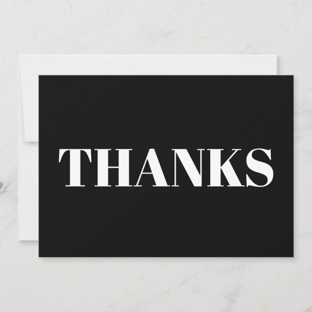 Merci la typographie serif moderne blanc carte noi (Devant)
