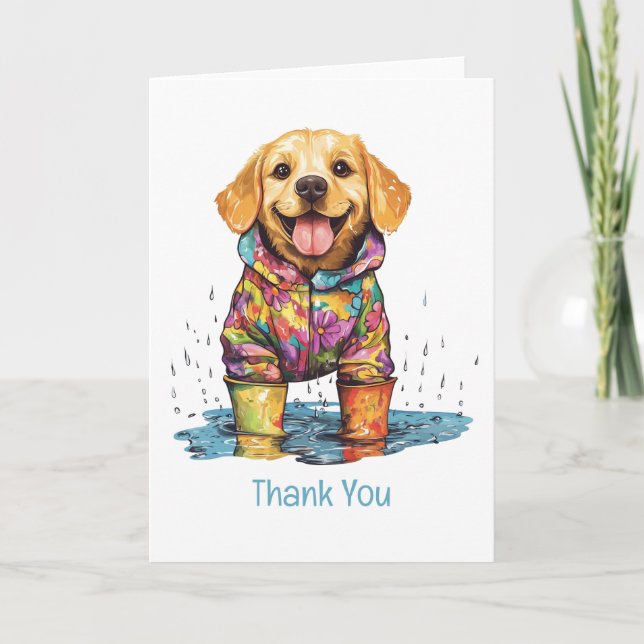 Merci Labrador Retriever Flaque d'eau de pluie (Devant)