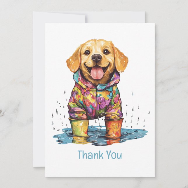 Merci Labrador Retriever Flaque d'eau de pluie (Devant)