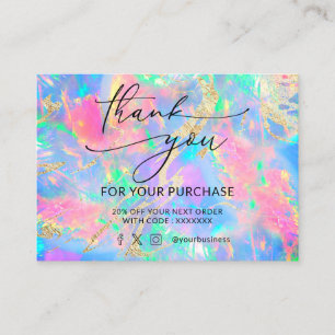 merci le carte de visite néon opal