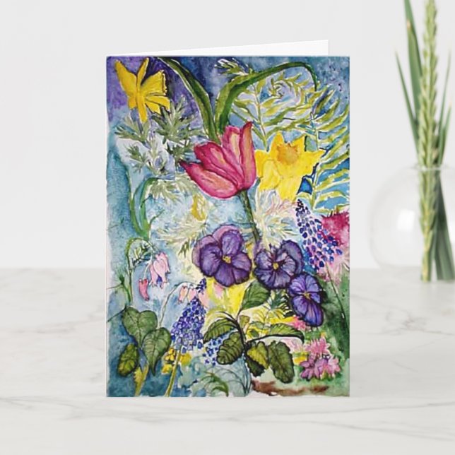 Merci - le ressort fleurit l'aquarelle (Devant)