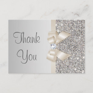 Merci léger de paillettes d'argent d'arc de