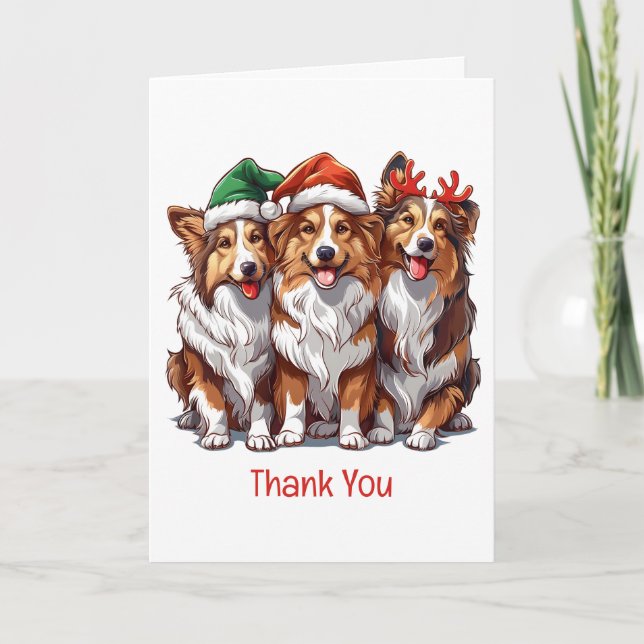 Merci les Shetland Sheepdogs de Noël (Devant)