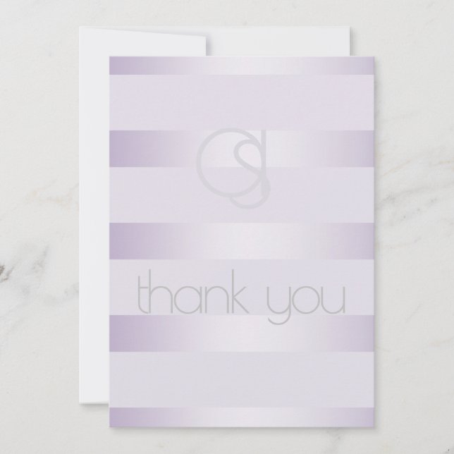 Merci - Lilac Shimmer Stripes Monogramme (Devant)