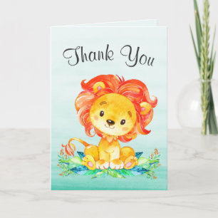 Merci Lion aquarelle