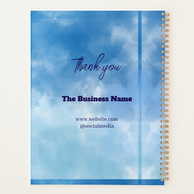 Merci & Logo & Texte personnaliser Planificateur (Dos)