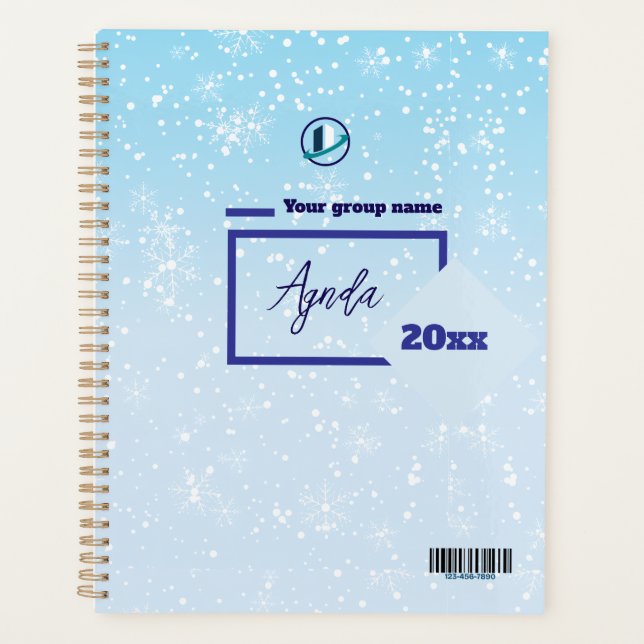 Merci & Logo & Texte personnaliser Planner (Devant)